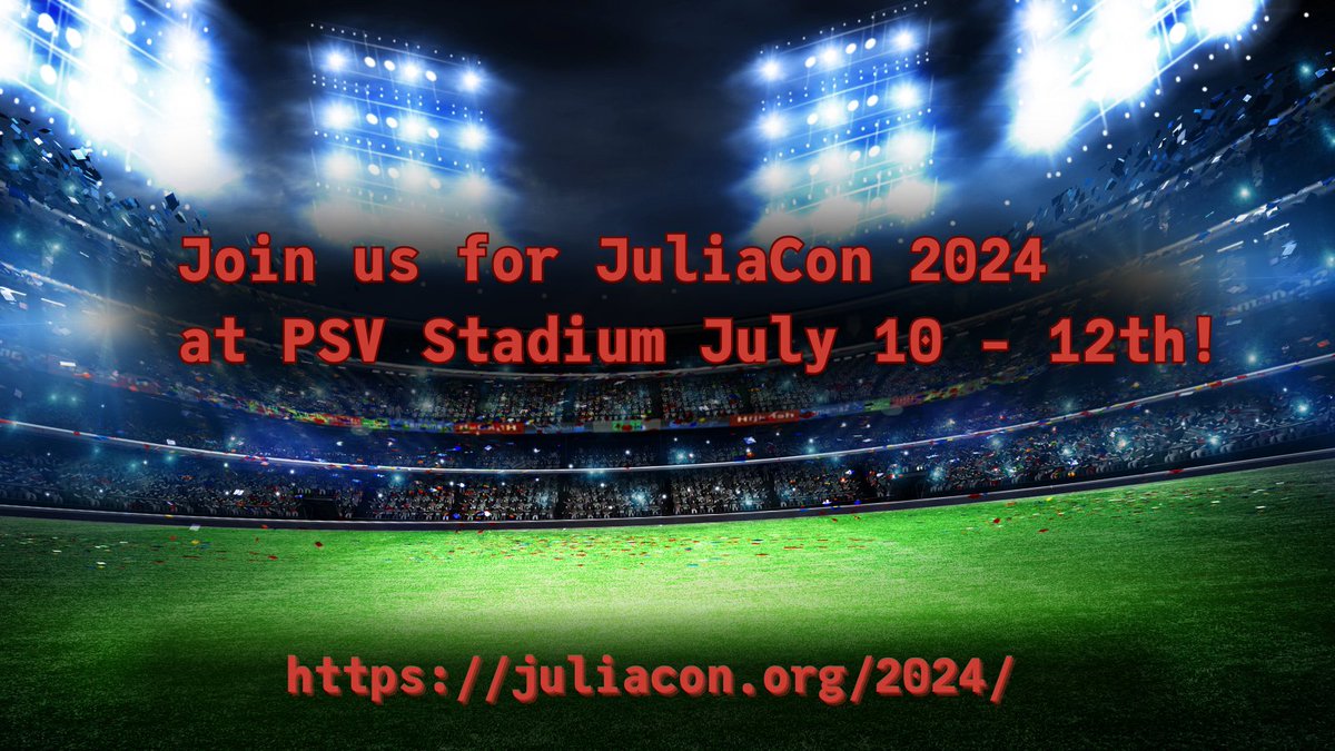 JuliaCon 2025 (@juliaconorg) on Twitter photo JuliaCon 2024 is coming! Check out the announcement by <a href="/ranjan_ananth/">Ranjan Anantharaman</a>! discourse.julialang.org/t/juliacon-glo…
#Juliacon #julialang #DataScience #DataAnalytics JuliaCon 2024 is coming! Check out the announcement by <a href="/ranjan_ananth/">Ranjan Anantharaman</a>! discourse.julialang.org/t/juliacon-glo…
#Juliacon #julialang #DataScience #DataAnalytics