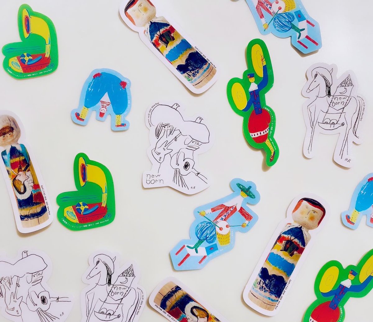 【真作保証】荒井良二の手作りおもちゃ4点セット/Arai Ryoji/オブジェ 真作保証】荒井良二の手作りおもちゃ4点セット/Arai Ryoji/オブジェ