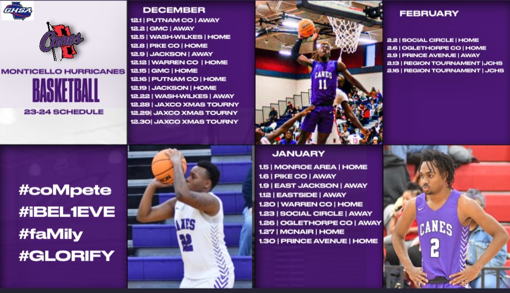 🟪⬜️ 23-24 Schedule ⬜️🟪 #faMily #WGS2P <a href="/KyleSandy355/">Kyle Sandy</a>