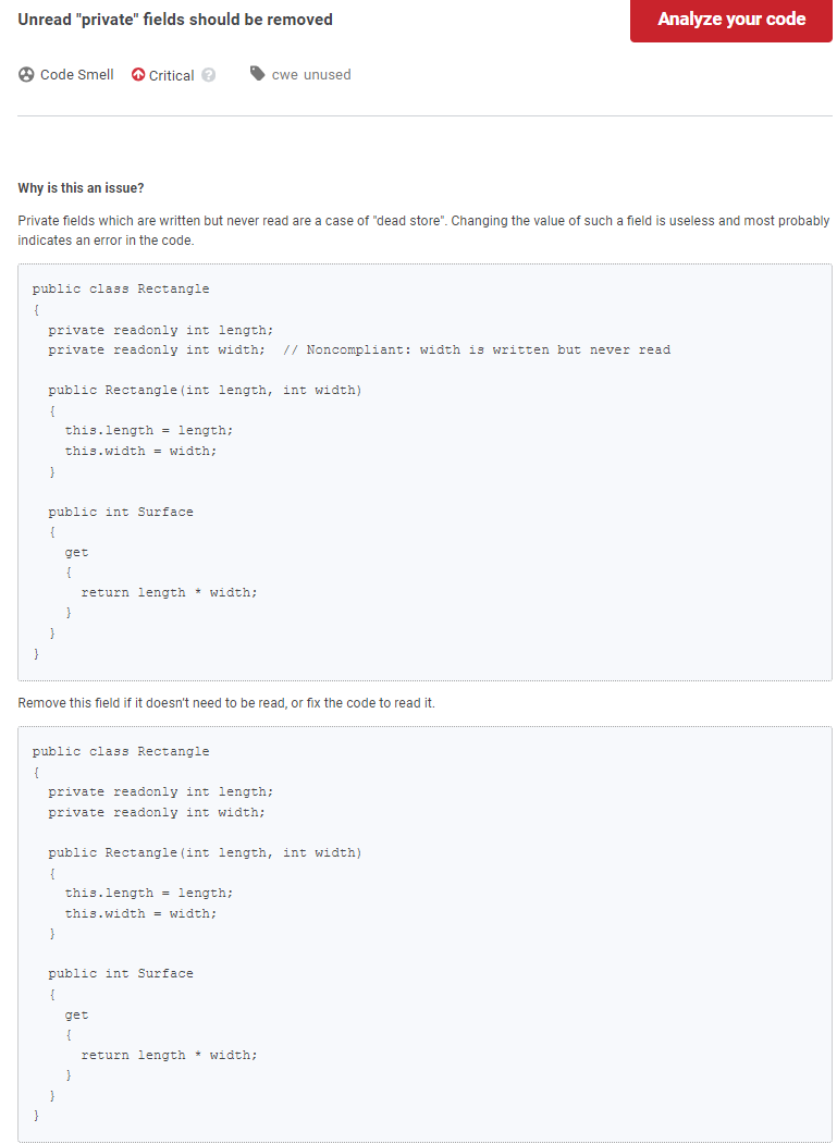 OK, <a href="/SonarQube/">SonarQube</a> I give in. You win this round of spot-the-difference. You're going to have to spell out to me how those 2 examples are different (apart from the comment, I got that one).