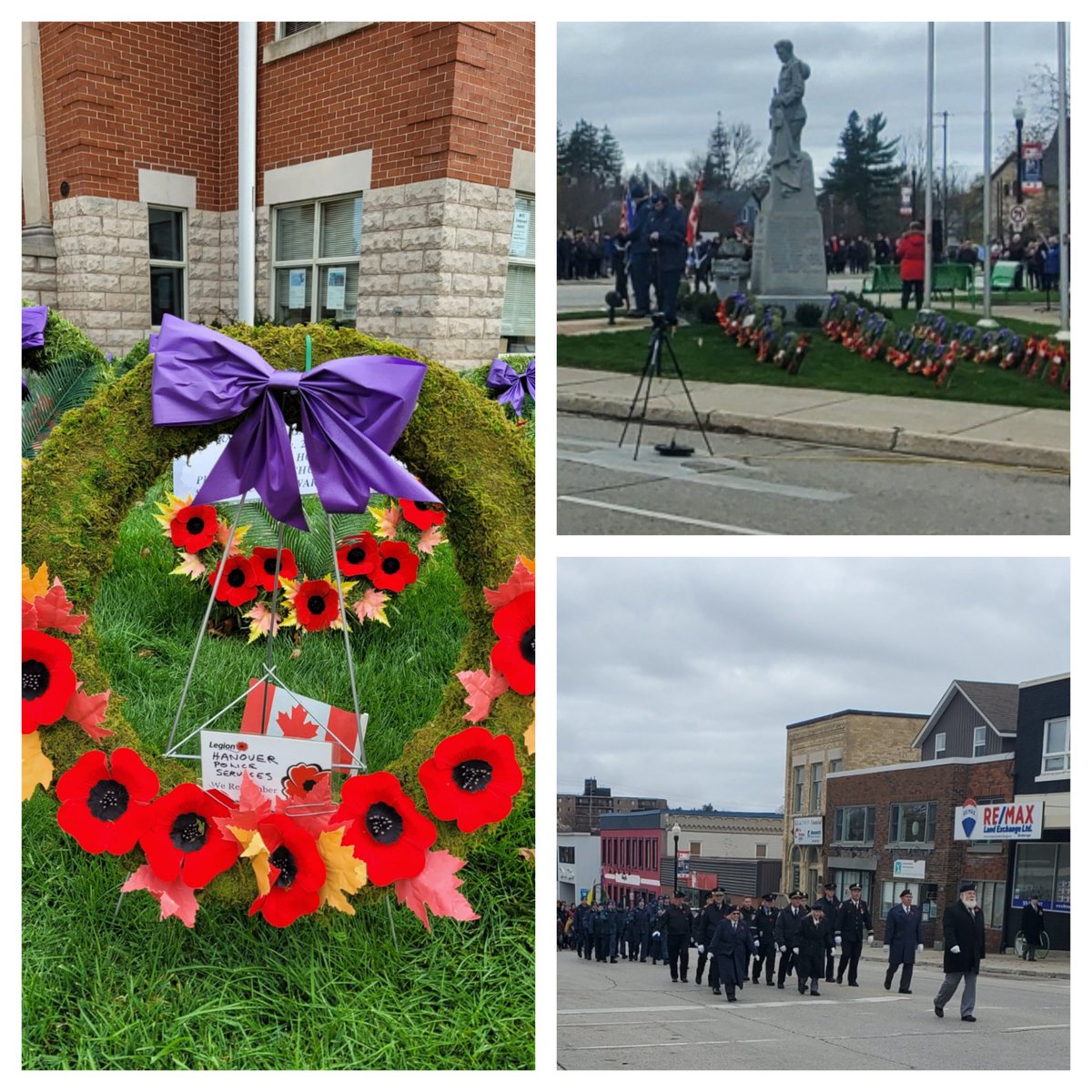 ChiefKnoll's tweet photo. The Hanover Legion Branch 130 &amp; the @TownofHanover hosted a beautiful Remembrance Day service paying tribute to our fallen soldiers. A special thank you to Legion President Dan Haverson and his Branch 130 team for coordinating and hosting the ceremony. President Haverson wears.. https://t.co/fbHGTphLFs