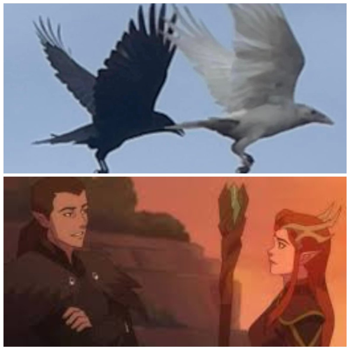 GrimmReaperGirl's tweet photo. Saw this and my brain went straight to wild shaped Keyleth and Vax. #voxmachina #CriticalRole #wildshape #ravens #vaxildan #keyleth #vaxleth https://t.co/Cl2aSq595w