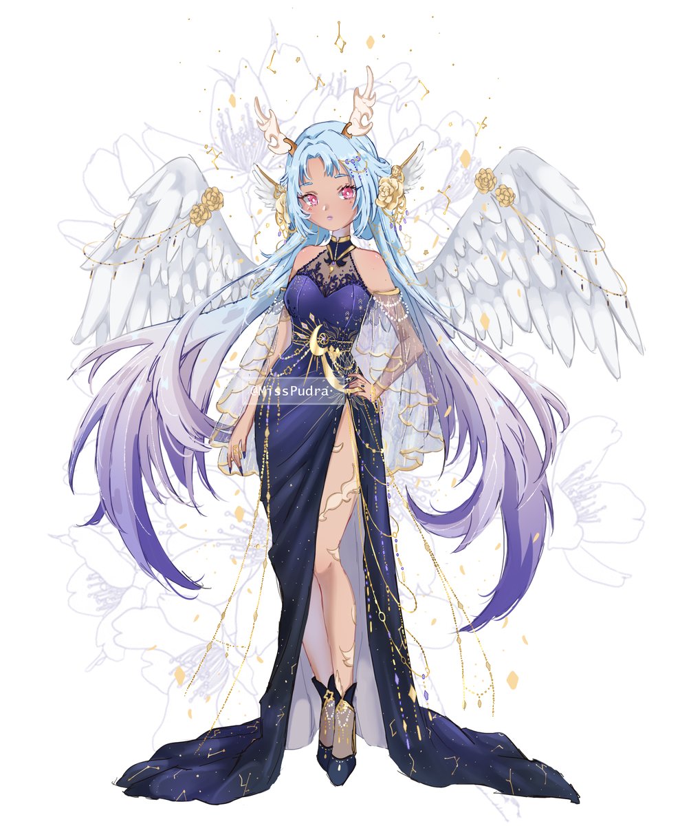 Miss_Pudra's tweet image. Beautiful, elegant night dress design for @/DarkMoonlitStar ✨🌟🌠

Thank you for your patience and understanding.

#customadoptable #adoptable #nightdress