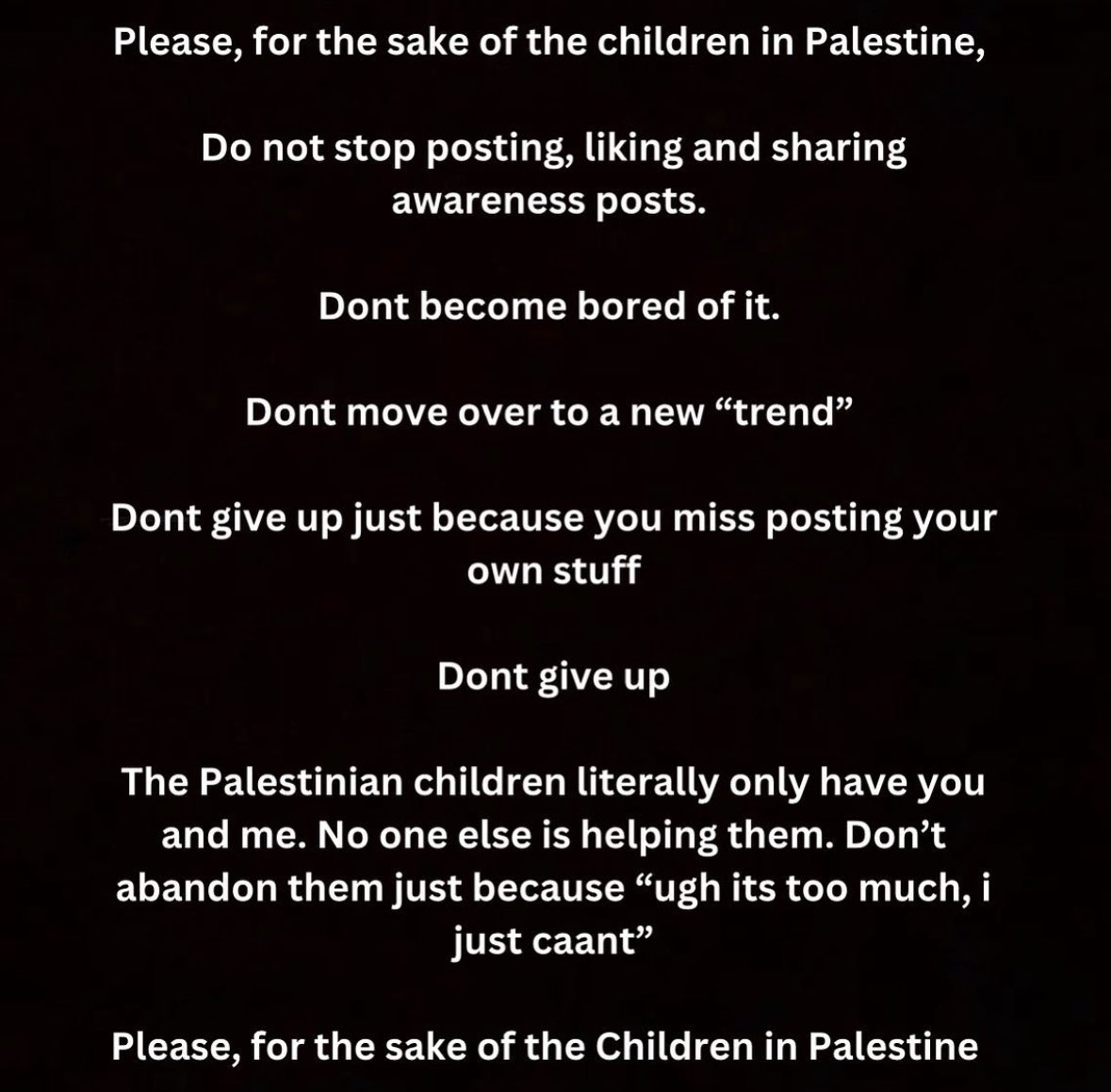 It’s not a trend - don’t stop talking about Palestine