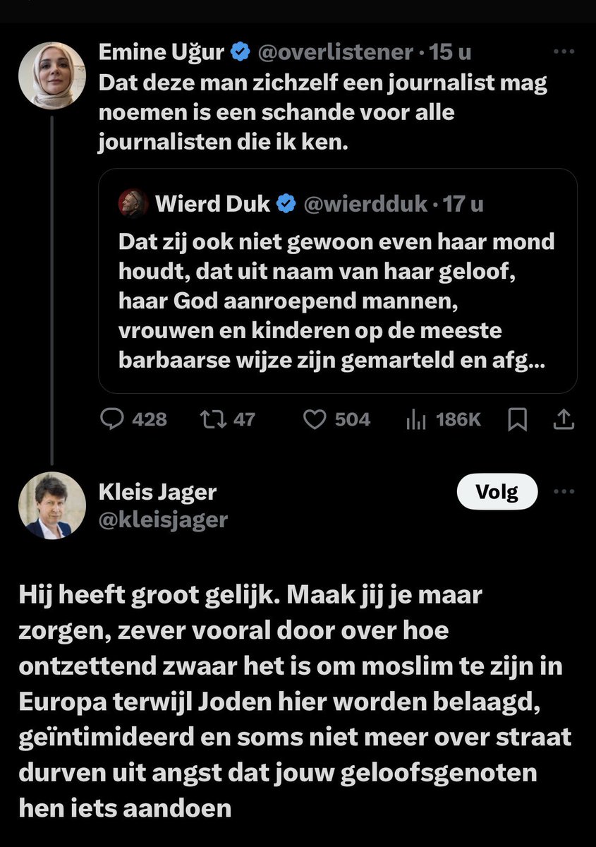 FrontaalNaakt's tweet photo. Antisemitisme neemt toe, maar om moslimhaat als van racistisch schorem als @wierdduk en @kleisjager geeft niemand wat. Dat is staatsgesanctioneerd. https://t.co/EZjNJ6jLnL