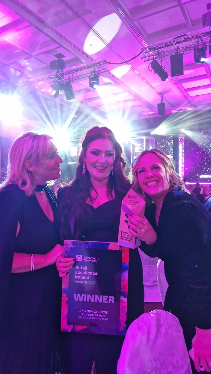 So proud of our girl!! Manager of the Year for <a href="/Kilkenny_Design/">Kilkenny Design</a> at the #reiawards2023 ❤️