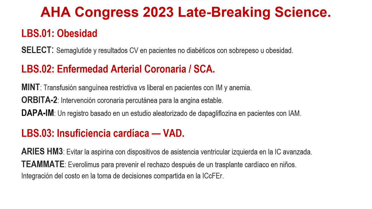 jjamaro's tweet photo. #AHA23
Hoy comenzó el Congreso Anual de la American Heart Association
Pennsylvania 11-13 NOV 2023
Atentos a la presentación de 27 estudios en 8 sesiones LBS
Rumbo al Big MECA23 de la SVC los días 30/11 y 1-2/12.
@CardiologiaSVC 
@HeliodoroRodri5 
@torresviera 
@mencardio https://t.co/p44ticCrL1