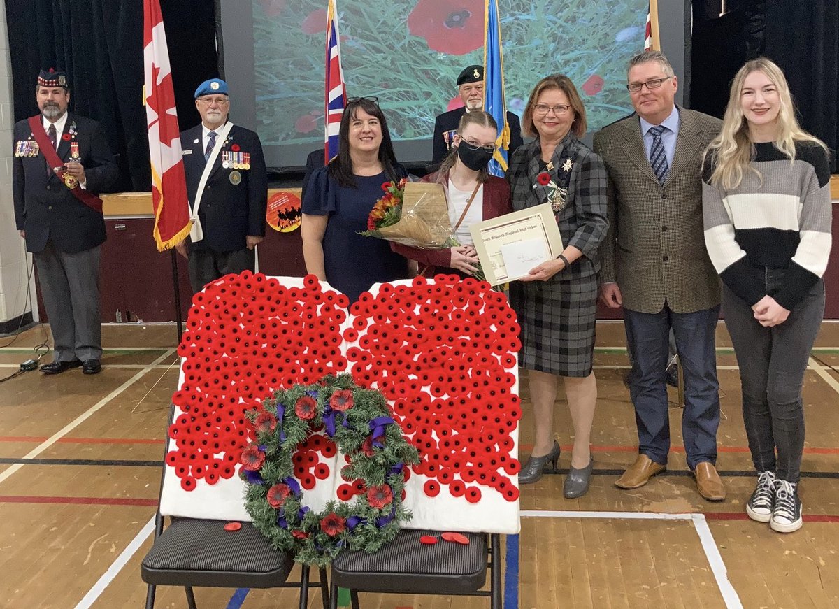Honoured to begin Remembrance Day weekend w/students, teachers, veterans &amp; cadets at <a href="/QEPioneers/">Queen Elizabeth Regional High School</a> in <a href="/TownofCBS/">Conception Bay South</a> remembering all who served, &amp; paid the ultimate sacrifice, &amp; those who cont to serve. Impressed w/the school leadership &amp; w/the students who participated. #LestWeForget