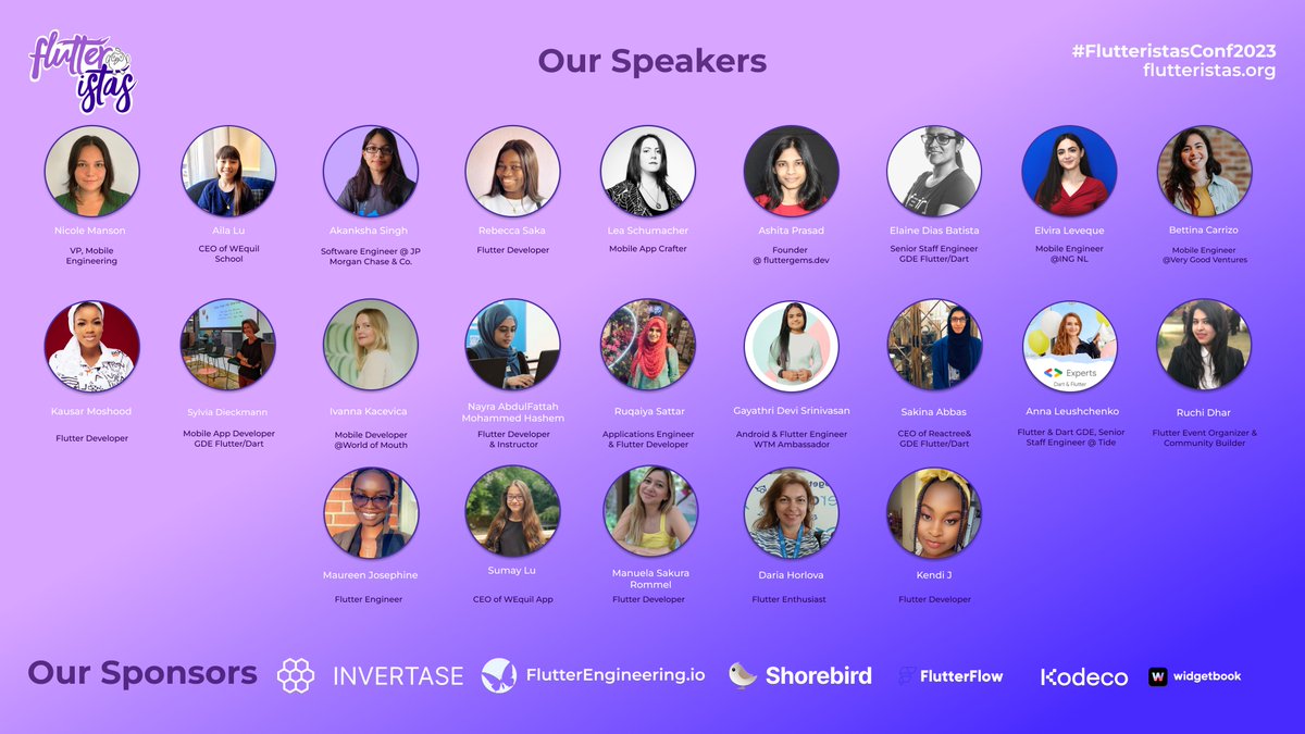 esratech's tweet image. 🎉 That&apos;s a wrap on the #FlutteristasConference2023 !  I don&apos;t know how to express my feelings! 💜 An incredible 12 hours filled with learning, inspiration, and #Flutteristas magic! 🚀🦋 Huge thanks to everyone who joined us! @FlutteristasCon