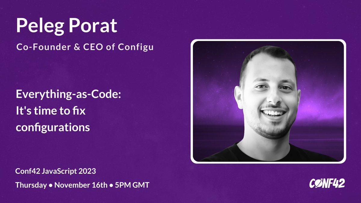conf42com's tweet image. 🗣️Ready for #Conf42 #JavaScript?🚀
🌐conf42.com/JavaScript_202…
📢Unlock the future of development with #ConfigurationasCode—liberate yourself from manual configurations, embrace automation, and witness a new era of error-free, efficient development.
#EverythingAsCode