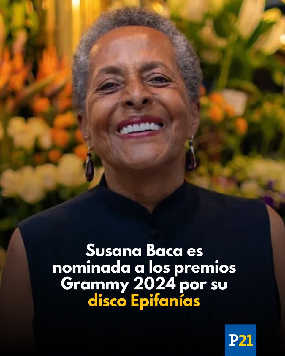 peru21noticias's tweet photo. ¡Orgullo peruano! 🇵🇪

➡️Susana Baca fue nominada por segunda vez a los premios Grammy. La cantante peruana competirá en la categoría " ‘Mejor Álbum de Música Global’ por su disco Epifanías, trabajo que celebra las raíces afroperuanas. https://t.co/TPHp8OrG7W https://t.co/j4hGbrM8pz