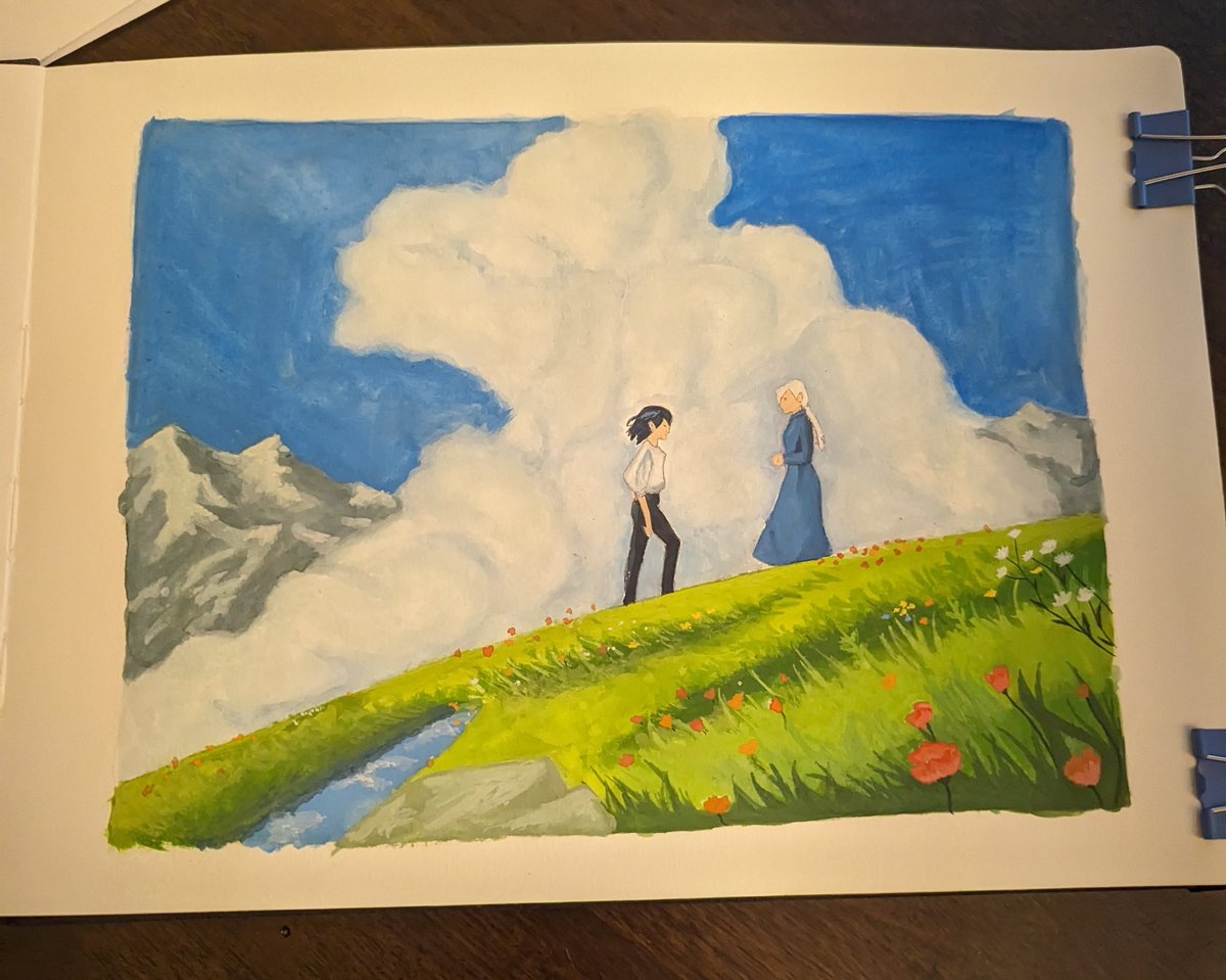 A sick brain doesn't lend itself well to scientific thinking, but maybe it was exactly what I needed to finally bring out my brushes 🤧
I might need a wholesome Ghibli movie tonight.