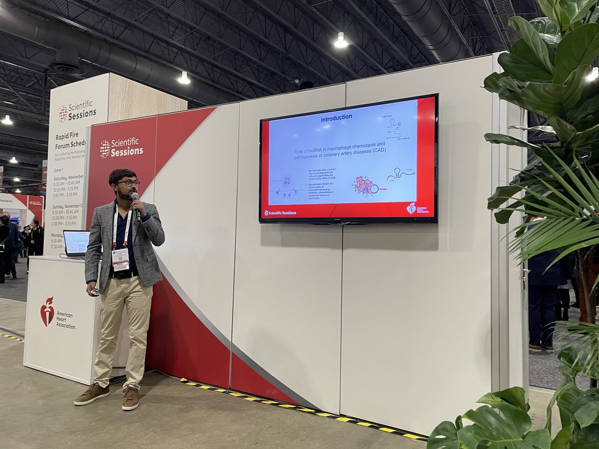 Brigham and Women’s CICS (@cicsnews) on Twitter photo Honorary CICS member and research fellow of the <a href="/aikawa_masanori/">Masanori Aikawa</a> lab, Prabhash Jha, presents his rapid fire poster at #AHA23 long noncoding RNA Honorary CICS member and research fellow of the <a href="/aikawa_masanori/">Masanori Aikawa</a> lab, Prabhash Jha, presents his rapid fire poster at #AHA23 long noncoding RNA