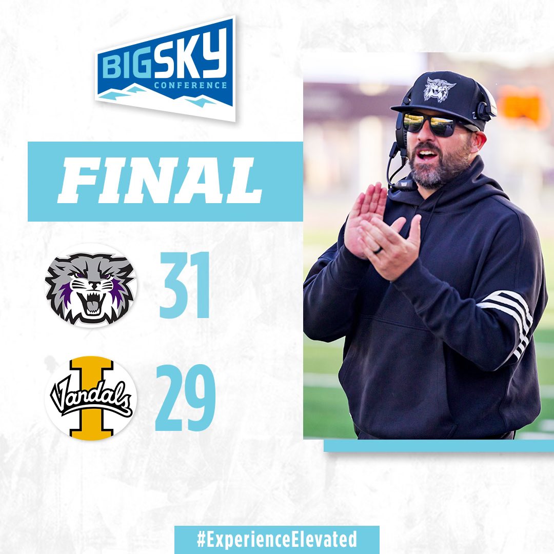 Big Sky Conference (@bigskyconf) on Twitter photo SHOCKER IN OGDEN 🤯
<a href="/weberstatefb/">Weber State Football 🏈</a> knocks off No. 4 Idaho 31-29 at home
#ExperienceElevated SHOCKER IN OGDEN 🤯
<a href="/weberstatefb/">Weber State Football 🏈</a> knocks off No. 4 Idaho 31-29 at home
#ExperienceElevated