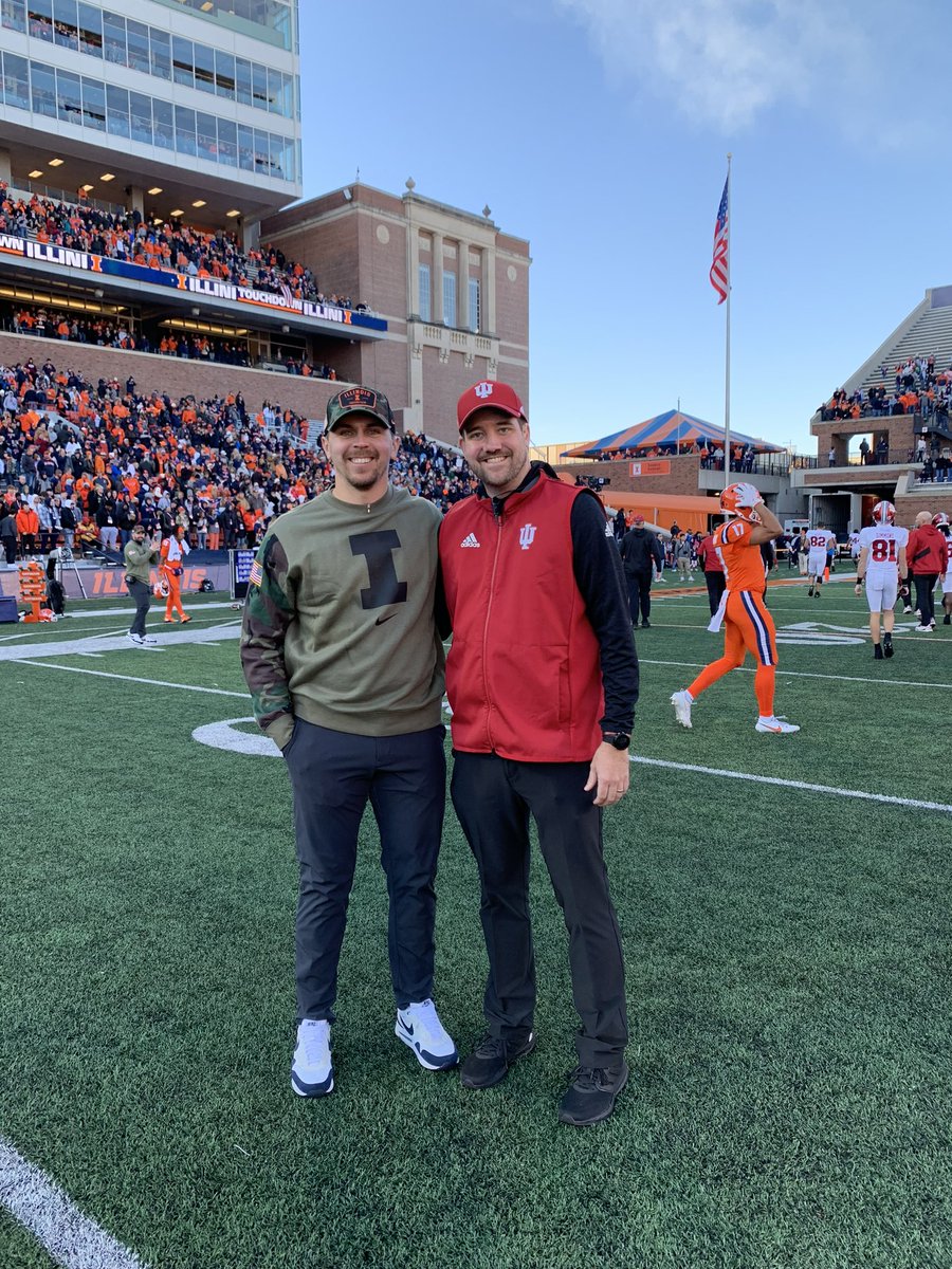 CyclonesAT's tweet photo. One of the best parts of an Athletic Training program is having our awesome alumni run into each other even if they are on opposing sidelines. Jacob and Nick- two of our finest graduates on the field today. ππΌππΌππΌ https://t.co/kfV8uuJqUe