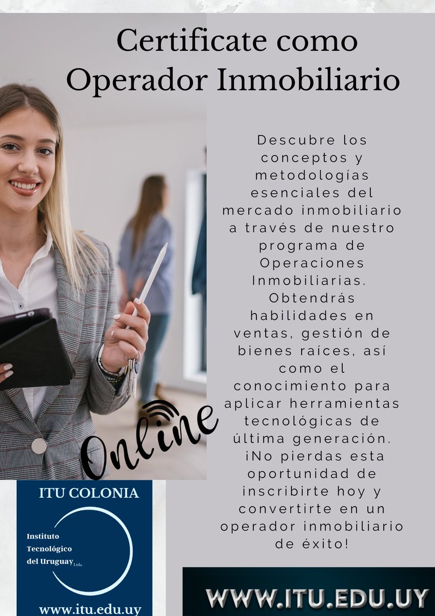 Capacitación sin costo  Para emprendedores interesados en servicio inmobiliarios del departamento de Colonia y San José. Agradecemos dar difusión a interesados forms.gle/eL1VhgDpr6CM77…
