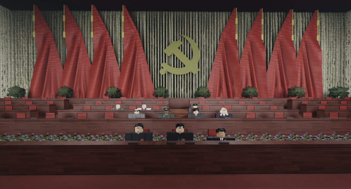 XinhuaR's tweet photo. The Communist Party of China Congress met in Beijing's Great Hall of the People today to discuss pressing matters of both domestic and international importance. #Roblox #China 🇨🇳 https://t.co/kuxoHa1mJN