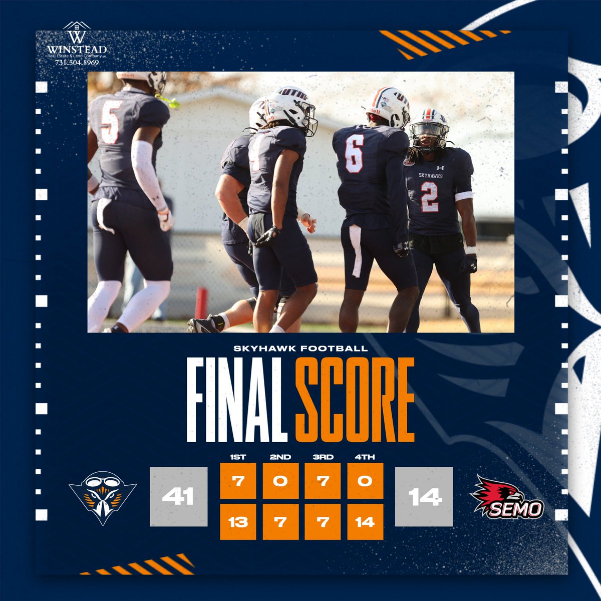 . (@ethan_reclaim) on Twitter photo NOT ONE...NOT TWO...BUT πππ FOR <a href="/UTM_FOOTBALL/">UT Martin Football</a> in the last 3 years!
The #16 Skyhawks clinch at least a share of the Big South-OVC championship with a 41-14 victory over Southeast Missouri!
The 3-peat is now complete for UT Martin π€
#MartinMade NOT ONE...NOT TWO...BUT πππ FOR <a href="/UTM_FOOTBALL/">UT Martin Football</a> in the last 3 years!
The #16 Skyhawks clinch at least a share of the Big South-OVC championship with a 41-14 victory over Southeast Missouri!
The 3-peat is now complete for UT Martin π€
#MartinMade