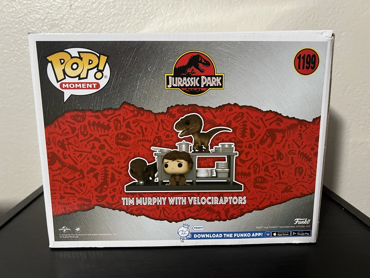 ZachSietsma's tweet photo. The last one I currently have from the Jurassic Park movie moments of Tim Murphy with Velociraptors. #Funko #FunkoPop #JurassicPark #Velociraptors #TimMurphy https://t.co/cVr9xYkHor