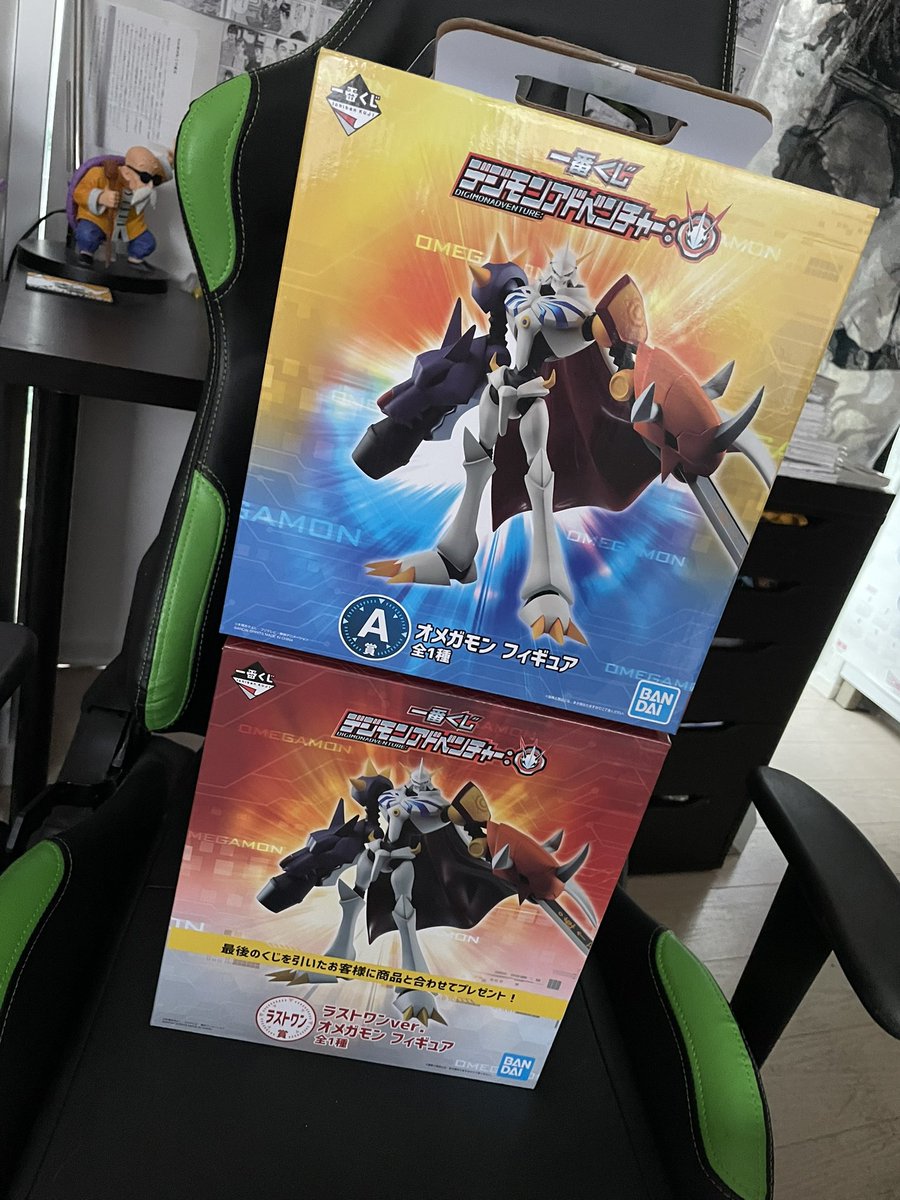 メルカリで買った物が届いたぞ…‼️ オメガモンのフィギュアが2つ