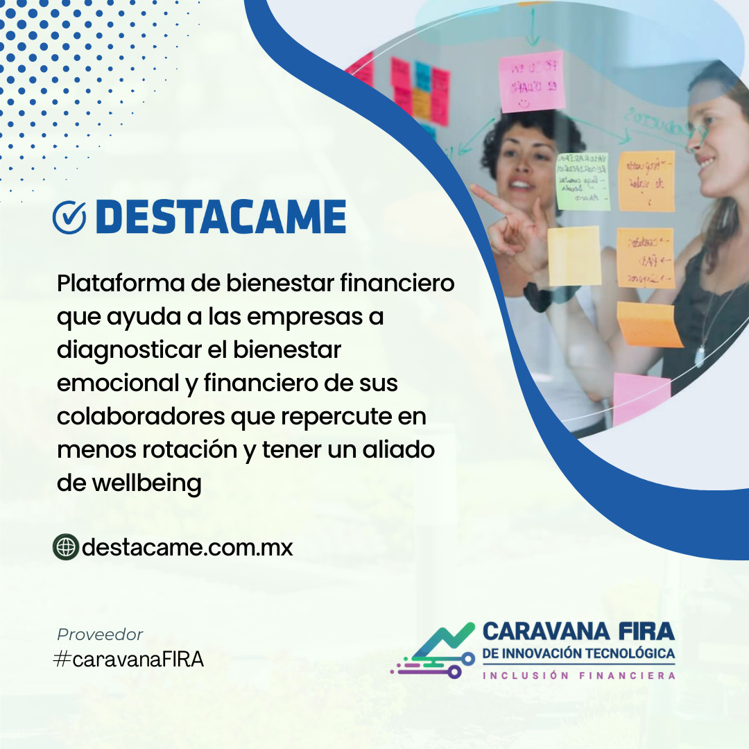 caravanafira's tweet photo. 🌐 @destacamemexico se une a la @CaravanaFIRA de Innovación Tecnológica 2023 🤝 como proveedor de soluciones tecnológicas para impulsar la #InclusiónFinanciera. No pierdas la oportunidad de conocer sus soluciones en 👉 https://t.co/GqCUhbllxQ
#CaravanaFIRA #CaravanaInnovacionFIRA https://t.co/84zYA2GxO6