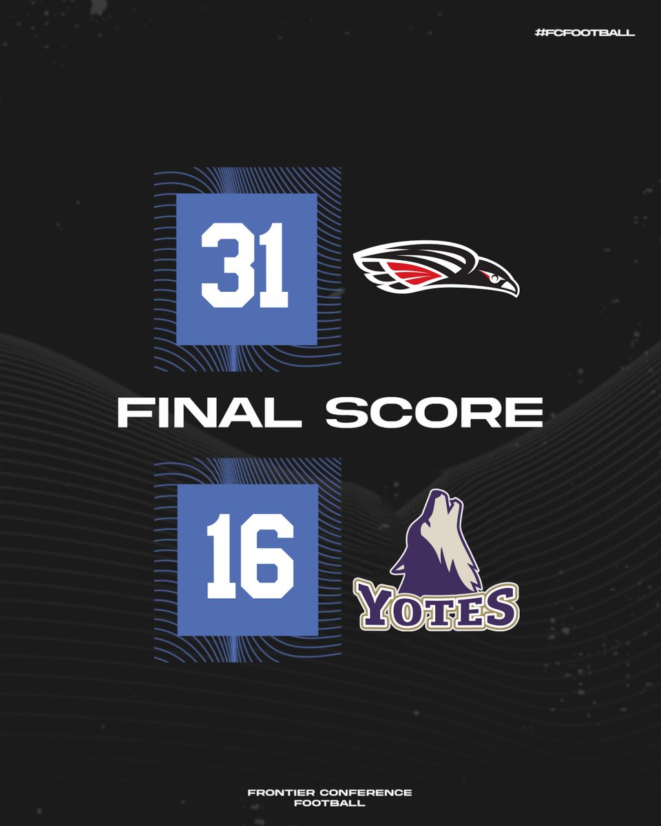 Frontier Conference (@fconference) on Twitter photo 🏈 WEEK 12 SCOREBOARD THREAD
<a href="/SOURaiders/">Southern Oregon Raiders</a> - 31
#5 @CoyoteAthletics - 16
Jackson Clemmer with 3 receptions for 100 yards and 2 TDs are SOU upsets the Yotes
#FCscores #FCfootball #FCsports 🏈 WEEK 12 SCOREBOARD THREAD
<a href="/SOURaiders/">Southern Oregon Raiders</a> - 31
#5 @CoyoteAthletics - 16
Jackson Clemmer with 3 receptions for 100 yards and 2 TDs are SOU upsets the Yotes
#FCscores #FCfootball #FCsports