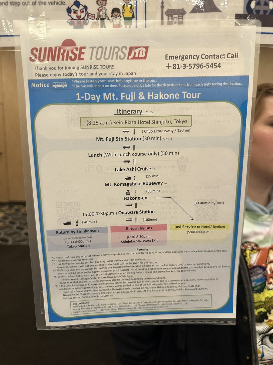 coach_sammi_APE's tweet photo. Good morning from Tokyo! 🇯🇵 It's Sunday here, and our quaint hotel 🏨 is the perfect starting point. We enjoyed a fantastic buffet breakfast, and now we're on the bus, headed to see the stunning Mt. Fuji &amp; Hakone. 🗻🚌 #TokyoAdventures #MtFuji #ExploringJapan https://t.co/xYNSY446kp