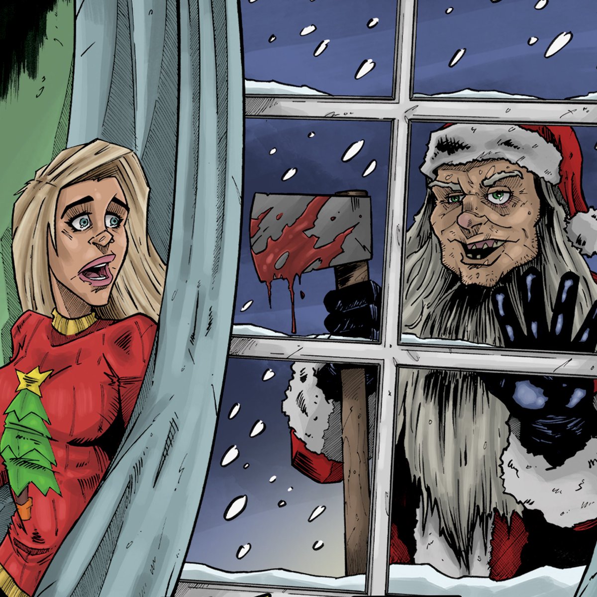 jasonmiller_art's tweet photo. HEY! This slasher Santa wants you to have a very merry Christmas! NEW horror Christmas cards available over in my store. LINK https://t.co/wiQHav0Ihb
#horror #christmas #chistmascard #christmascards #horrorcommunity #geekcommunity https://t.co/LRhMlAoIhk