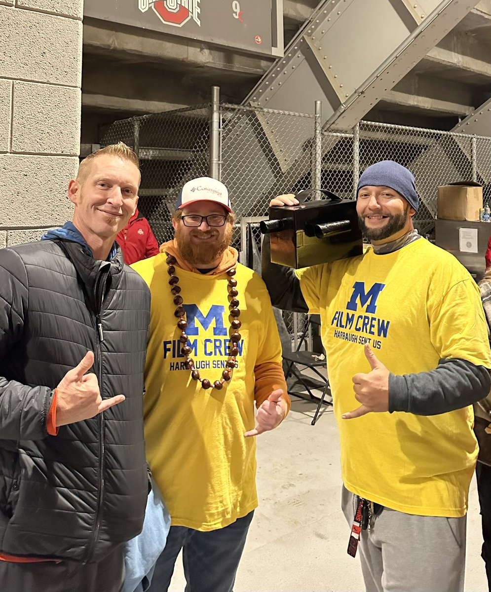 Michigan film crew here “scouting” for their game with Ohio State in 2 weeks