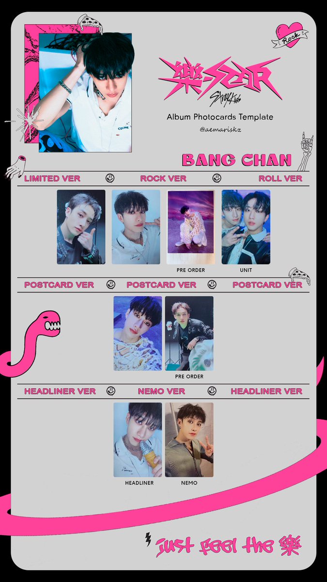 aemariskz's tweet photo. 樂-STAR / ROCK STAR ALBUM PHOTOCARDS TEMPLATE

- Bang Chan | 방찬   
- Lee Know | 리노   
- Changbin | 창빈   
- Hyunjin | 현진

hq:
https://t.co/JLkhMA2stu

#StrayKids #template #樂_STAR #Rock_Star #스트레이키즈 https://t.co/uauXf7pbSX