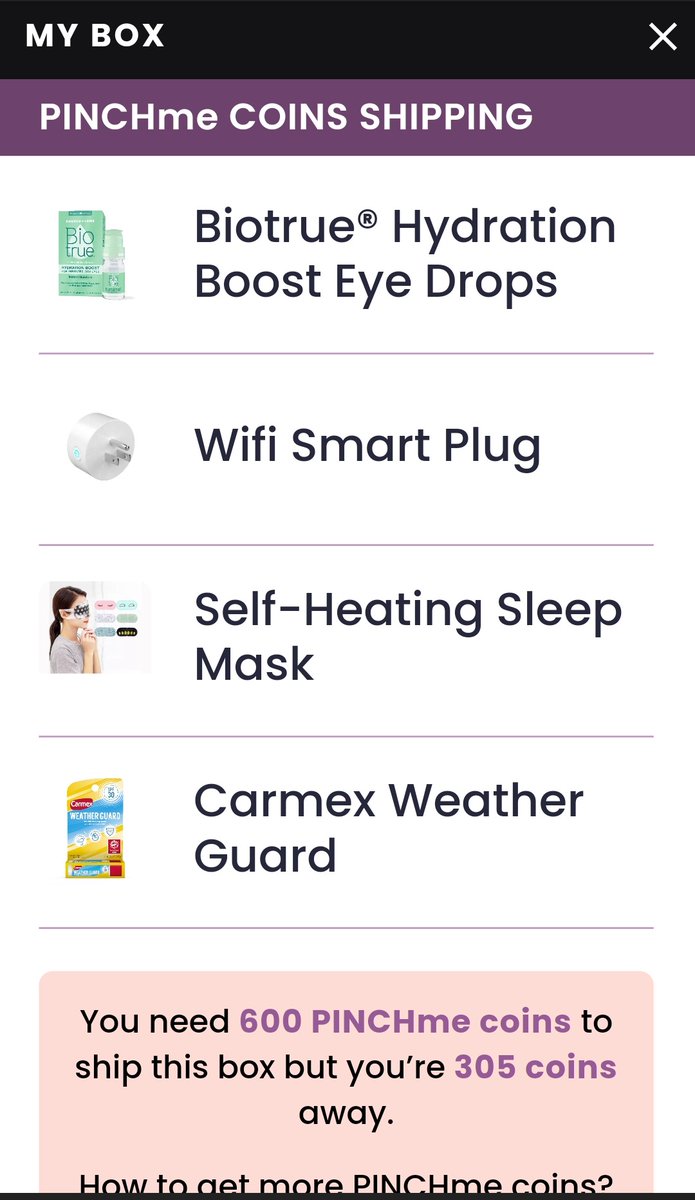 tuesday_daily's tweet image. If i5 interests you. @pinchme is for free samples. Apply for samples. If selected, it&apos;s added to your sample box. Earn 600 coins &amp;amp; your box will ship. Coins are earned by applying &amp;amp; being approved for samples. Along with other ways. Link in comments. #freesamples #pinchmebox