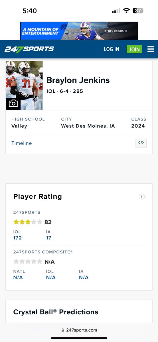 Blessed to be ranked a 3⭐️ by <a href="/247Sports/">247Sports</a>!