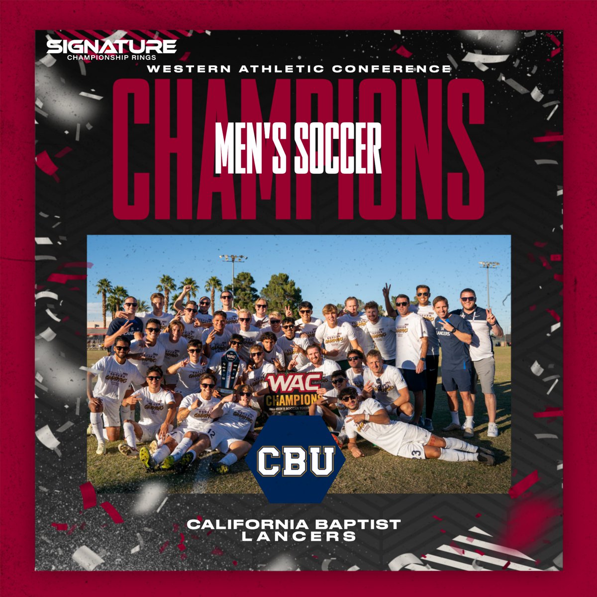🏆 🏆 2023 MEN'S SOCCER CHAMPIONS

Congratulations, <a href="/CBUmsoccer/">California Baptist Men's Soccer</a>! #WACmsoc