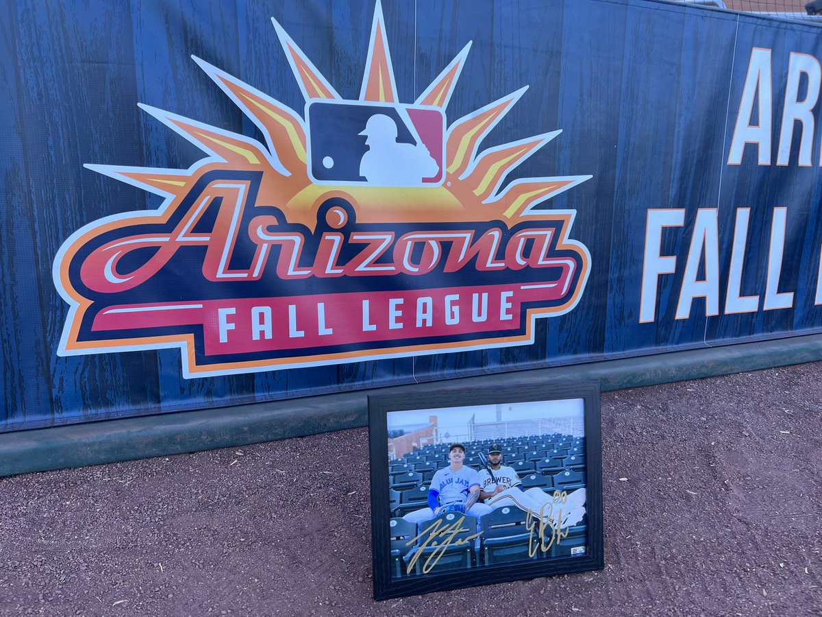 #AFL23 CHAMPIONSHIP GIVEAWAY
⠀⠀⠀⠀⠀⠀⠀⠀⠀
We’re giving away a signed photo of Surprise teammates Ricky Tiedemann and Eric Brown Jr.! Follow <a href="/MLBazFallLeague/">MLB's Arizona Fall League</a> and RT for a chance to win.

Watch tonight’s Championship on <a href="/MLBNetwork/">MLB Network</a>!
