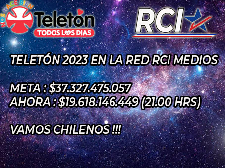 RCIRadioChile2's tweet image. #Teleton2023 #VamosChilenos #NuevoCómputo