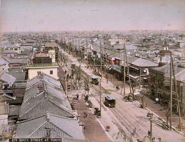 明治30年代の銀座。