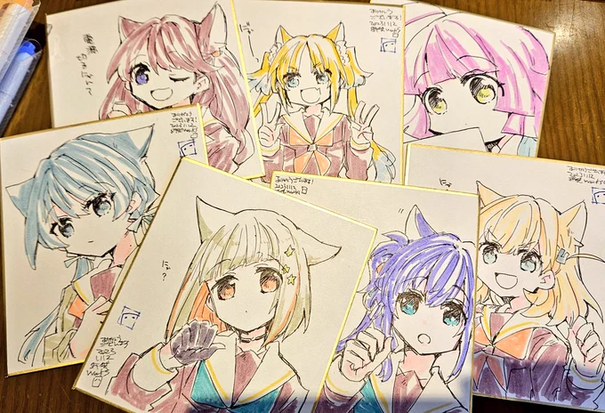 色紙描けましたー 本日はよろしくお願いします!