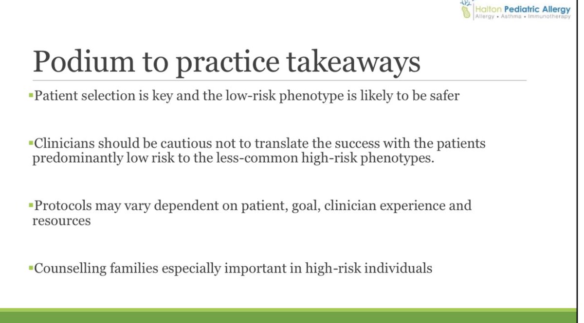 Great talk by <a href="/DrDougMackMD/">Dr. Douglas Mack</a> on Baked egg and milk ladder. Patient selection is critical. It’s important to differentiate between low-risk and high-risk phenotypes. #ACAAI23 #ACAAI2023 <a href="/PedsAllergyDoc/">Mariam Hanna MD</a> <a href="/AllergyKidsDoc/">Dr. Dave Stukus</a>