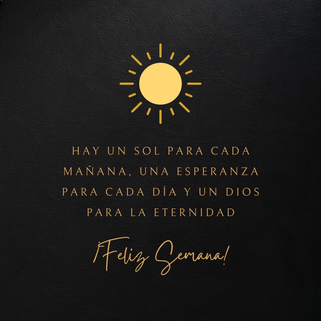#FelizSemana 😇

Al comenzar una nueva semana, descansa en las promesas divinas y en un Dios que siempre estará a tu lado 🤍

#AdventistasDIA 🌐