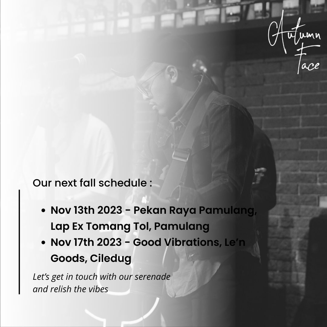 Schedule perform Autumn Face selanjutnya :)