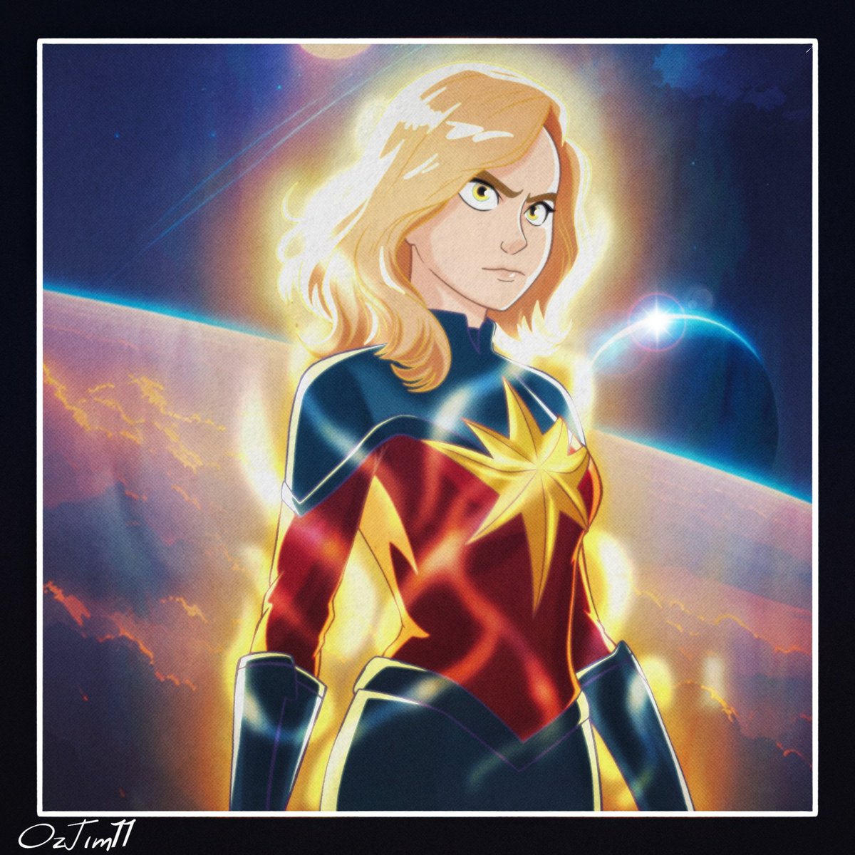 Higher, Further, Faster Baby. 😎🌟

Yes, I liked it, it's not the best movie in history, but it's very entertaining.
Although it seems that parts were missing. You know, editing 🤷

#captainmarvel #themarvels #caroldanvers 
#myartstyle #artistamexicano #OzJim11