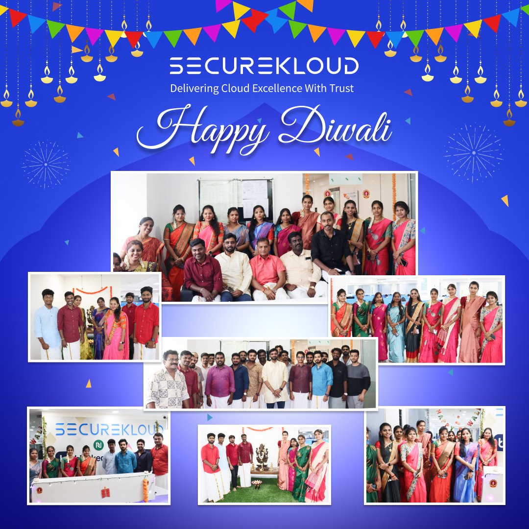 SecureKloudTech's tweet image. ✨ Celebrating the Festival of Lights at #SecureKloudTechnologies✨

May the glow of diyas fill your lives with prosperity, and the warmth of shared laughter brighten your path ahead. Wishing everyone a #Diwali filled with light, love, and laughter! 🌟

#WorkplaceCelebration