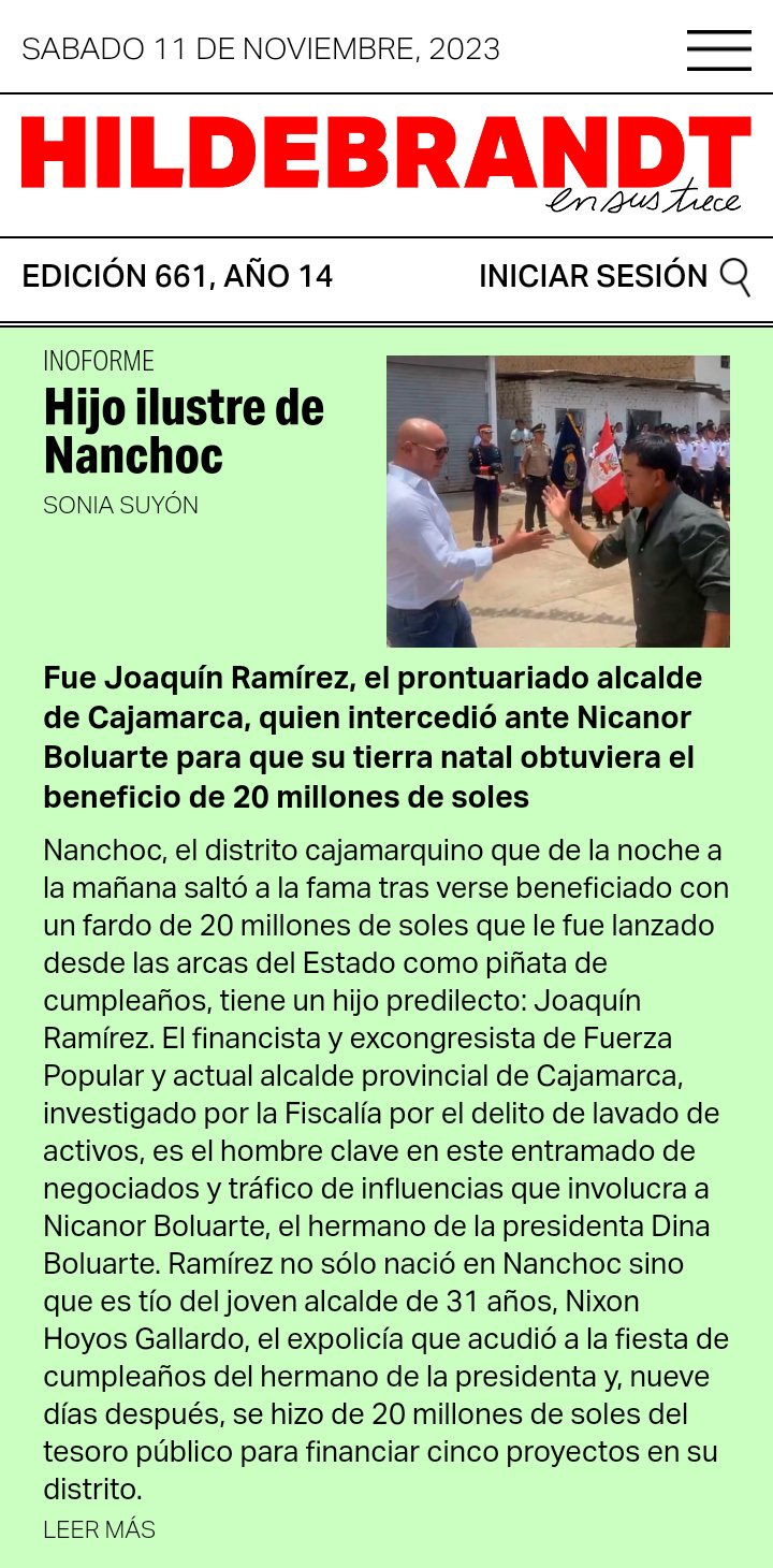 ESCANDALO! Joaquin Ramírez intercedió ante Nicanor Boluarte para