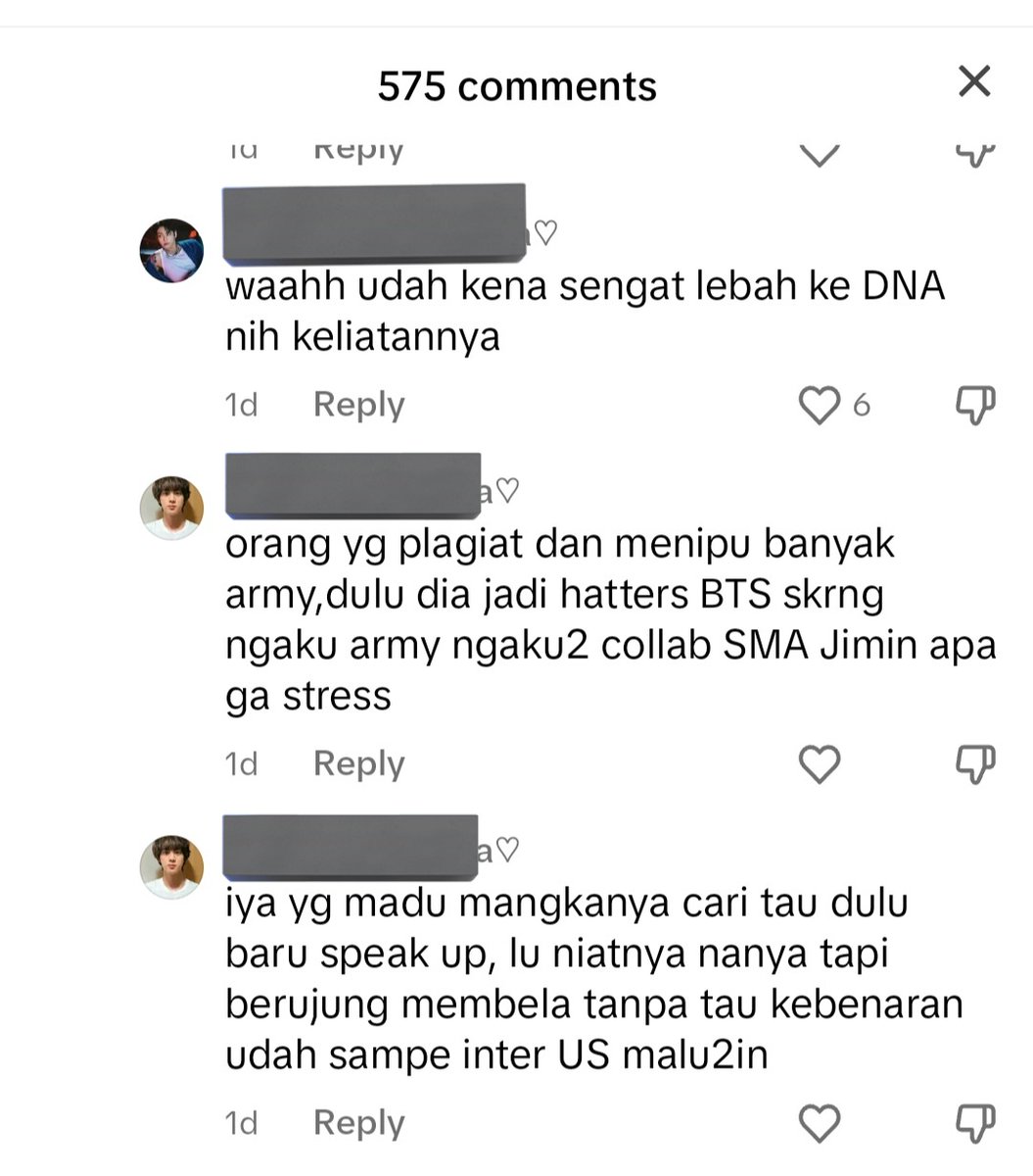 Hahahahhaa lg ketawa2 liat editan army tb2 muncul vt ttg luna &amp; bisa2nya nemu lebah di komenan tiktokk hahahaha masih ga habis pikirr, mana dia baby army lg (baru join fandom pas konser suga)

Luna kayanya emg udh jadi sekte, jago bgt brainwash orang2 banyak😭 kasian baby army2😭