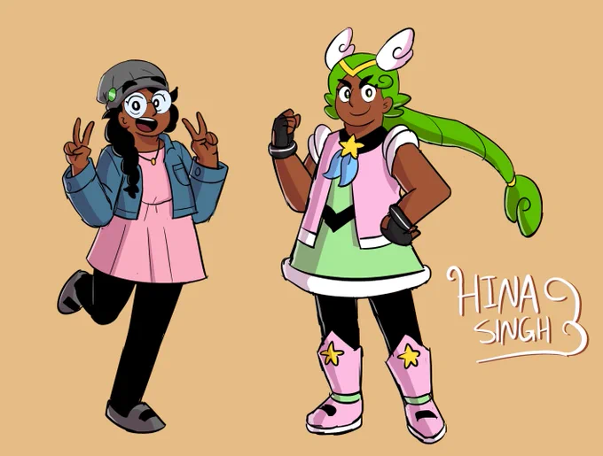 [oc] my magical girls both in and out of their transformations 