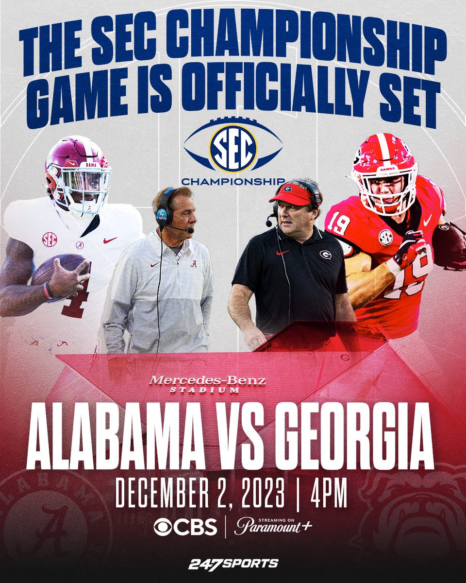 SEC Championship: Georgia vs. Alabama, December 2, 2023