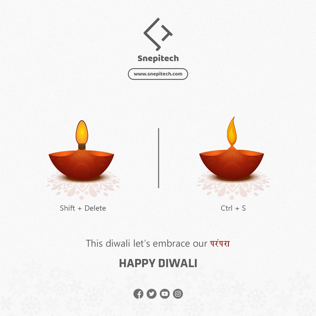 snepitech's tweet photo. *DIWALI* ๐ชโจ
Letโs celebrate the festival in the true sense by spreading joy and lighting up the world of others. Have a happy, safe, and blessed Diwali! ๐๐ฏ๏ธ๐
#diwali #india #festival #happydiwali #diwaligifts #diwalidecorations #diwalidecor #instagramSurat #snepitech ๐๐จ https://t.co/8WdtoxN37d