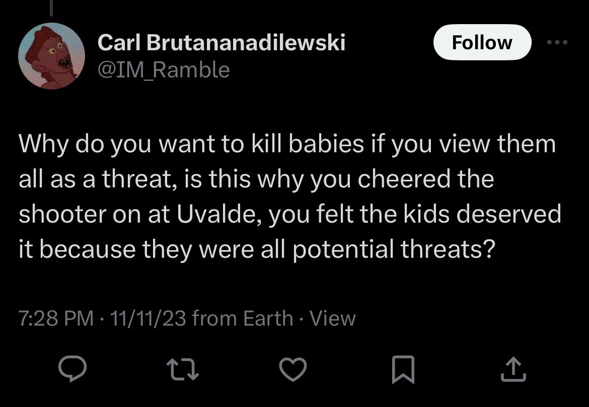 Because I said being unarmed doesn’t mean your a threat. These people really exist.