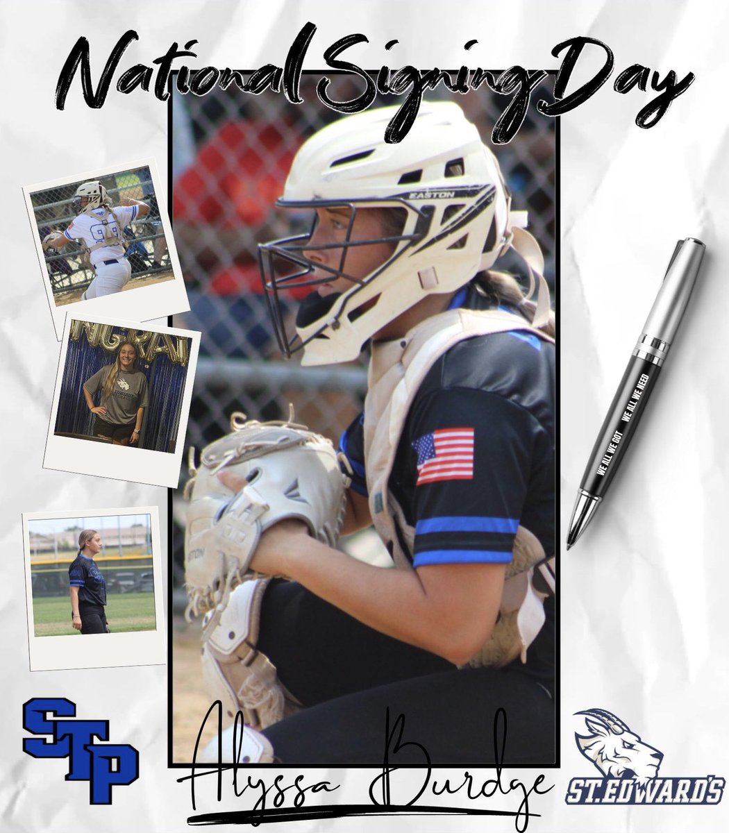 Officially official!  

𝓢𝓲𝓰𝓷𝓮𝓭 ✍️ 

Congratulations to our #99 <a href="/alyssa_burdge/">Alyssa Burdge</a> for signing her NLI to St. Edwards University. 

#NationalSigningDay #FearTheGoat #WeAllWeGot #WeAllWeNeed