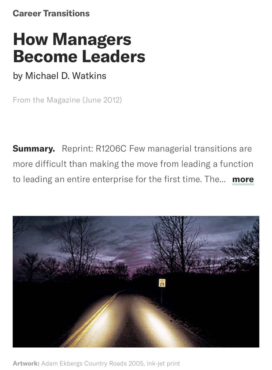 JohnRDallasJr's tweet photo. “…many rising stars trip when they shift from leading a function to leading an enterprise and for the first time taking responsibility for a P&L and oversight of executives across corporate functions. It truly is different at the top.”
#ItsTheThinking.
https://t.co/MuZt0esyd9 https://t.co/a2FXHebppU